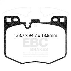 EBC Brakes - EBC Brakes DP62302 6000 Series Greenstuff Truck/SUV Brakes Disc Pads - Image 1