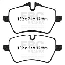 EBC Brakes - EBC Brakes DP31789C Redstuff Ceramic Low Dust Brake Pads - Image 1