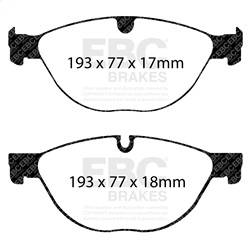 EBC Brakes - EBC Brakes DP42076R Yellowstuff Street And Track Brake Pads - Image 1