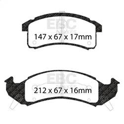 EBC Brakes - EBC Brakes DP31271C Redstuff Ceramic Low Dust Brake Pads - Image 1