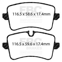 EBC Brakes - EBC Brakes UD1547 Ultimax OEM Replacement Brake Pads - Image 1