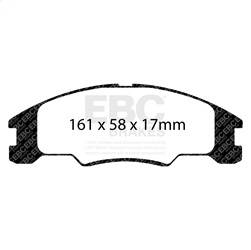 EBC Brakes - EBC Brakes UD1339 Ultimax OEM Replacement Brake Pads - Image 1