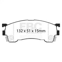 EBC Brakes - EBC Brakes DP3971C Redstuff Ceramic Low Dust Brake Pads - Image 1