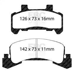 EBC Brakes - EBC Brakes UD289 Ultimax OEM Replacement Brake Pads - Image 1