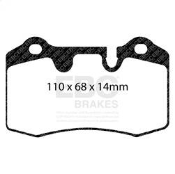 EBC Brakes - EBC Brakes DP41909R Yellowstuff Street And Track Brake Pads - Image 1