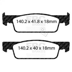 EBC Brakes - EBC Brakes DP42341R Yellowstuff Street And Track Brake Pads - Image 1