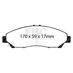 EBC Brakes - EBC Brakes DP21801 Greenstuff 2000 Series Sport Brake Pads - Image 1