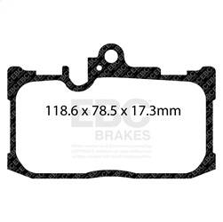 EBC Brakes - EBC Brakes DP23017 Greenstuff 2000 Series Sport Brake Pads - Image 1