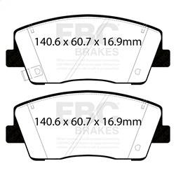 EBC Brakes - EBC Brakes DP22358 Greenstuff 2000 Series Sport Brake Pads - Image 1