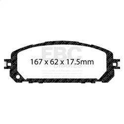 EBC Brakes - EBC Brakes UD1709 Ultimax OEM Replacement Brake Pads - Image 1