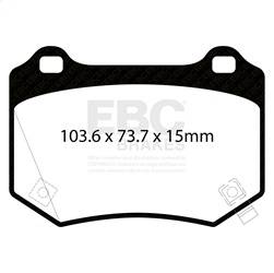 EBC Brakes - EBC Brakes DP32361C Redstuff Ceramic Low Dust Brake Pads - Image 1