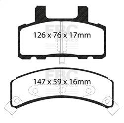 EBC Brakes - EBC Brakes DP61273 6000 Series Greenstuff Truck/SUV Brakes Disc Pads - Image 1