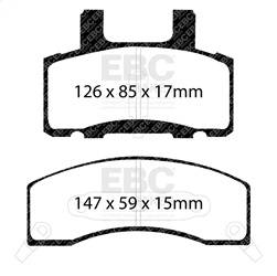 EBC Brakes - EBC Brakes DP61274 6000 Series Greenstuff Truck/SUV Brakes Disc Pads - Image 1