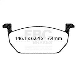 EBC Brakes - EBC Brakes UD1968 Ultimax OEM Replacement Brake Pads - Image 1