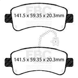 EBC Brakes - EBC Brakes UD1746 Ultimax OEM Replacement Brake Pads - Image 1