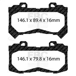 EBC Brakes - EBC Brakes DP43044R Yellowstuff Street And Track Brake Pads - Image 1