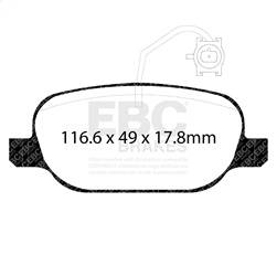 EBC Brakes - EBC Brakes DP32236C Redstuff Ceramic Low Dust Brake Pads - Image 1