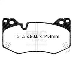 EBC Brakes - EBC Brakes DP23112 Greenstuff 2000 Series Sport Brake Pads - Image 1