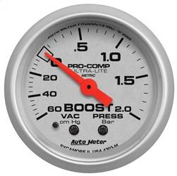 AutoMeter - AutoMeter 4303-M Ultra-Lite Mechanical Boost/Vacuum Gauge - Image 1
