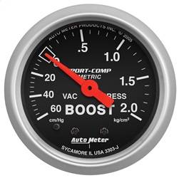 AutoMeter - AutoMeter 3303-J Sport-Comp Mechanical Metric Boost/Vacuum Gauge - Image 1