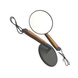 CIPA Mirrors - CIPA Mirrors 01908 Motorcycle Round LED Lighted Mirror Kit - Image 1