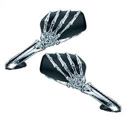 CIPA Mirrors - CIPA Mirrors 01917 Motorcycle Skeleton Hand Mirror - Image 1