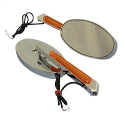 CIPA Mirrors - CIPA Mirrors 01940 Motorcycle Oval LED Lighted Mirror Kit - Image 1