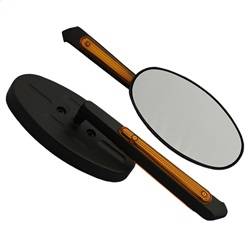 CIPA Mirrors - CIPA Mirrors 01941 Motorcycle Oval LED Lighted Mirror Kit - Image 1