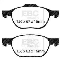 EBC Brakes - EBC Brakes DP41524R Yellowstuff Street And Track Brake Pads - Image 1
