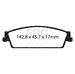 EBC Brakes - EBC Brakes UD1707 Ultimax OEM Replacement Brake Pads - Image 1