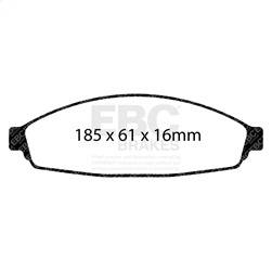 EBC Brakes - EBC Brakes DP21676 Greenstuff 2000 Series Sport Brake Pads - Image 1