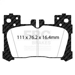 EBC Brakes - EBC Brakes DP32324C Redstuff Ceramic Low Dust Brake Pads - Image 1