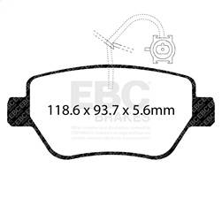 EBC Brakes - EBC Brakes DP32258C Redstuff Ceramic Low Dust Brake Pads - Image 1