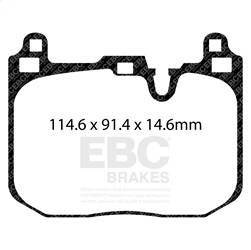 EBC Brakes - EBC Brakes DP32271C Redstuff Ceramic Low Dust Brake Pads - Image 1
