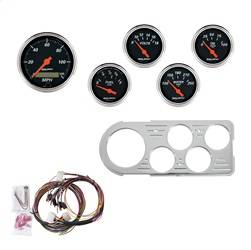 AutoMeter - AutoMeter 7046-DB Designer Black 5 Gauge Set MPH/OilP/Water/Volt/Fuel - Image 1
