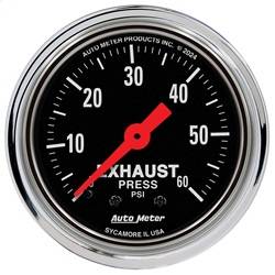 AutoMeter - AutoMeter 2415 Traditional Chrome Mechanical Exhaust Pressure Gauge - Image 1