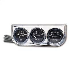 AutoMeter - AutoMeter 2349 Autogage Black Oil/Water/Volt Chrome Console - Image 1
