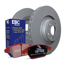 EBC Brakes - EBC Brakes S12KF1557 Redstuff Pad and Plain Disc Rotor Kit - Image 1