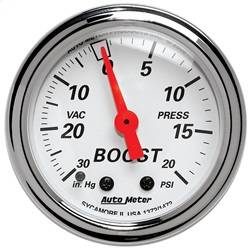 AutoMeter - AutoMeter 1372 Arctic White Mechanical Boost/Vacuum Gauge - Image 1