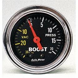 AutoMeter - AutoMeter 2401 Traditional Chrome Mechanical Boost/Vacuum Gauge - Image 1