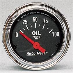 AutoMeter - AutoMeter 2522 Traditional Chrome Electric Oil Pressure Gauge - Image 1