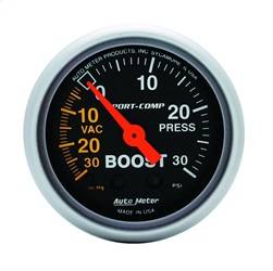 AutoMeter - AutoMeter 3303 Sport-Comp Mechanical Boost/Vacuum Gauge - Image 1