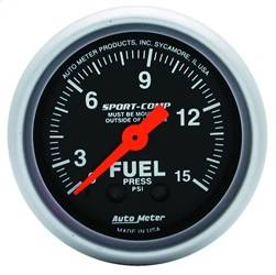 AutoMeter - AutoMeter 3311 Sport-Comp Mechanical Fuel Pressure Gauge - Image 1