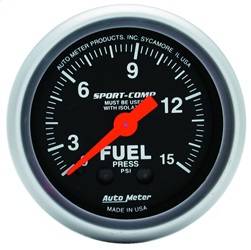 AutoMeter - AutoMeter 3313 Sport-Comp Mechanical Fuel Pressure Gauge - Image 1