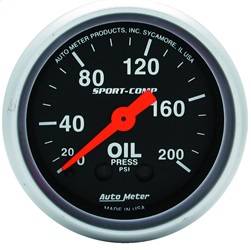 AutoMeter - AutoMeter 3322 Sport-Comp Mechanical Oil Pressure Gauge - Image 1