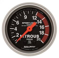 AutoMeter - AutoMeter 3328 Sport-Comp Mechanical Nitrous Pressure Gauge - Image 1