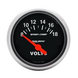 AutoMeter - AutoMeter 3391 Sport-Comp Electric Voltmeter Gauge - Image 1