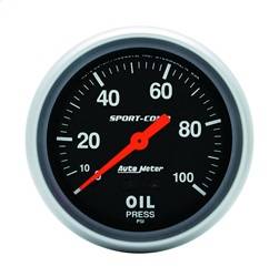 AutoMeter - AutoMeter 3421 Sport-Comp Mechanical Oil Pressure Gauge - Image 1
