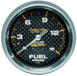 AutoMeter - AutoMeter 4813 Carbon Fiber Mechanical Fuel Pressure Gauge - Image 1
