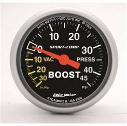 AutoMeter - AutoMeter 3308 Sport-Comp Mechanical Boost/Vacuum Gauge - Image 1